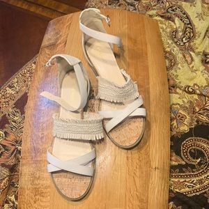 Nine West, beige sandals . Ankle strap.